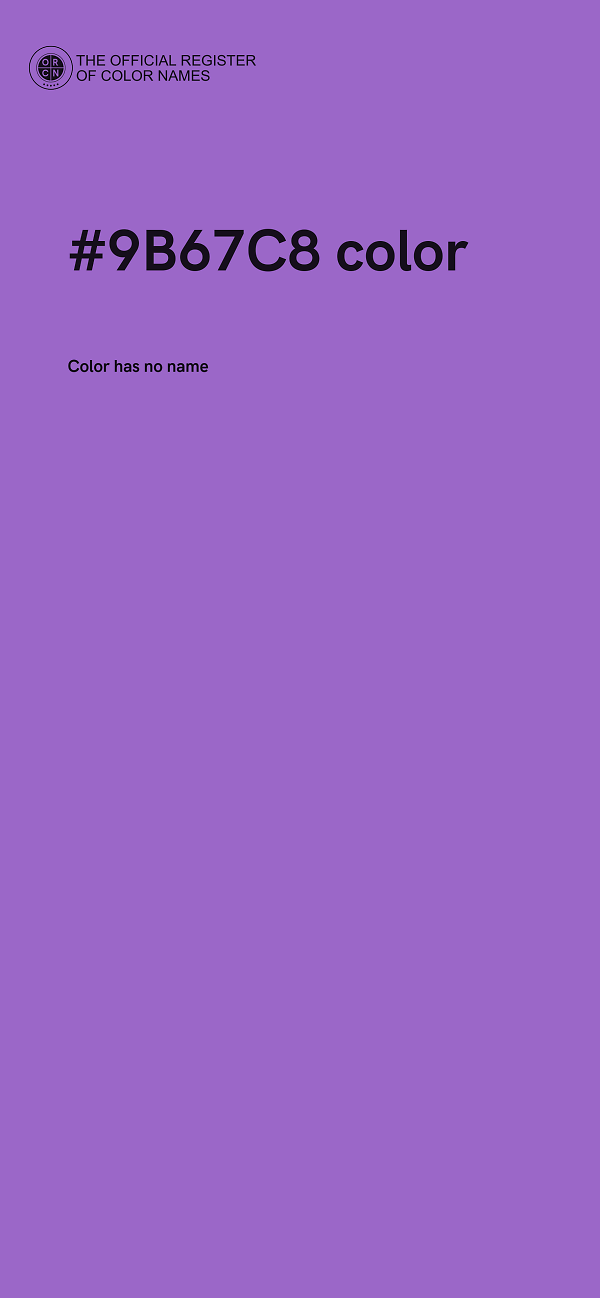 #9B67C8 color image