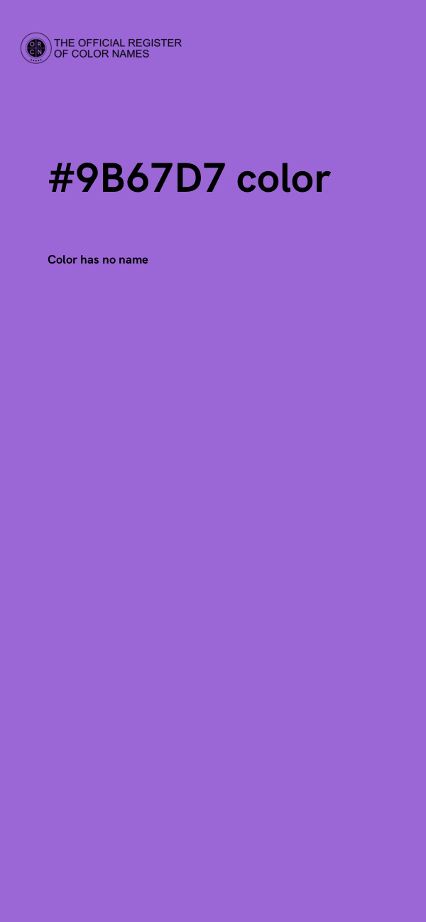 #9B67D7 color image