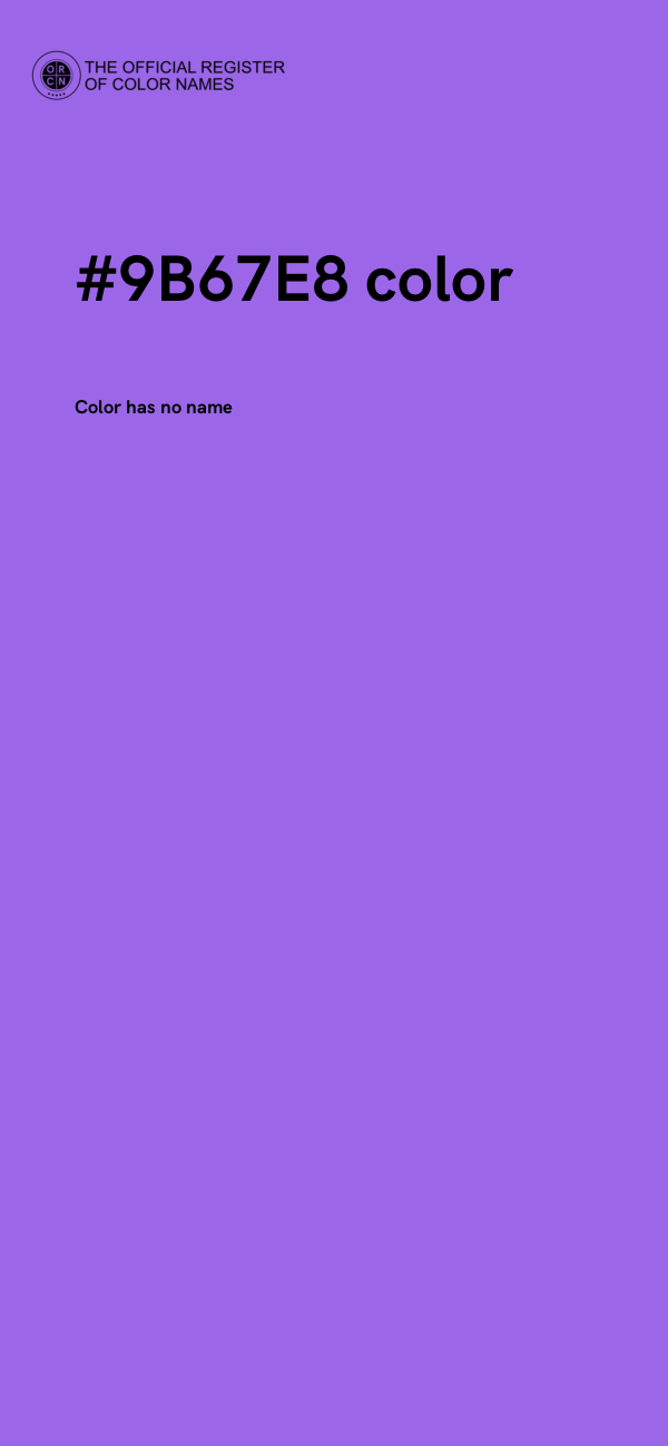 #9B67E8 color image