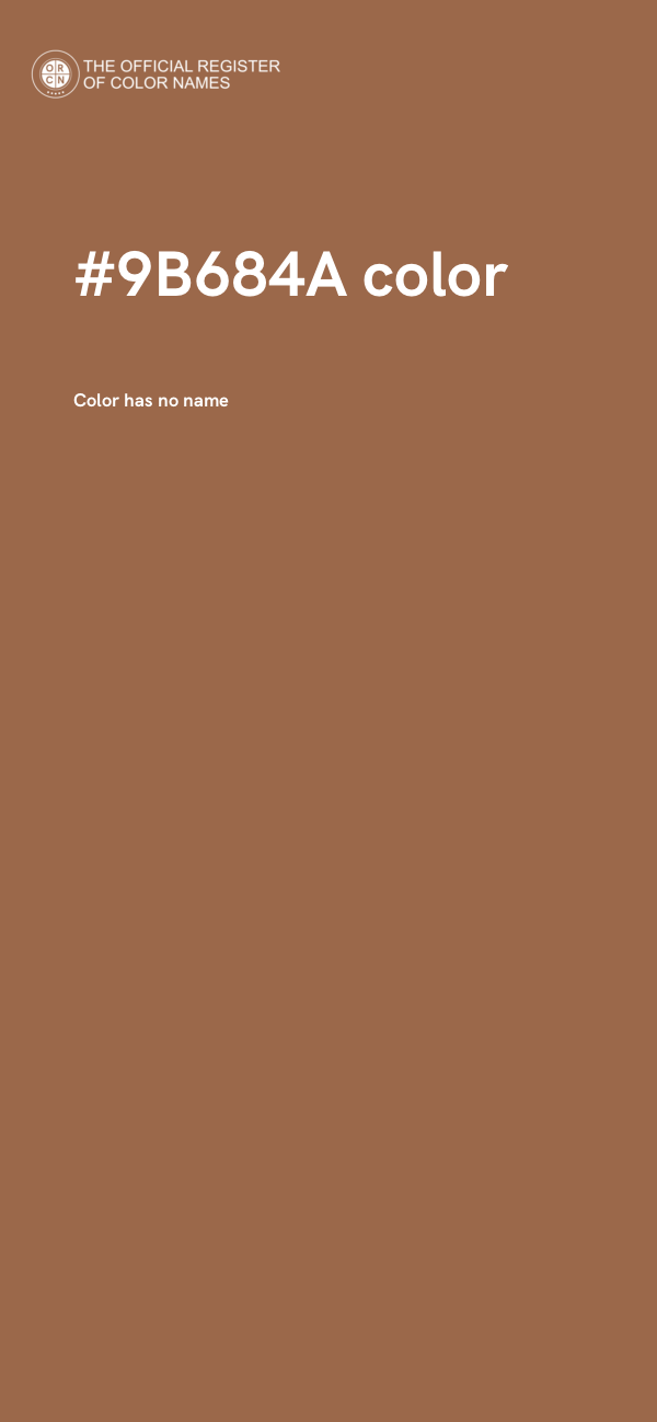 #9B684A color image
