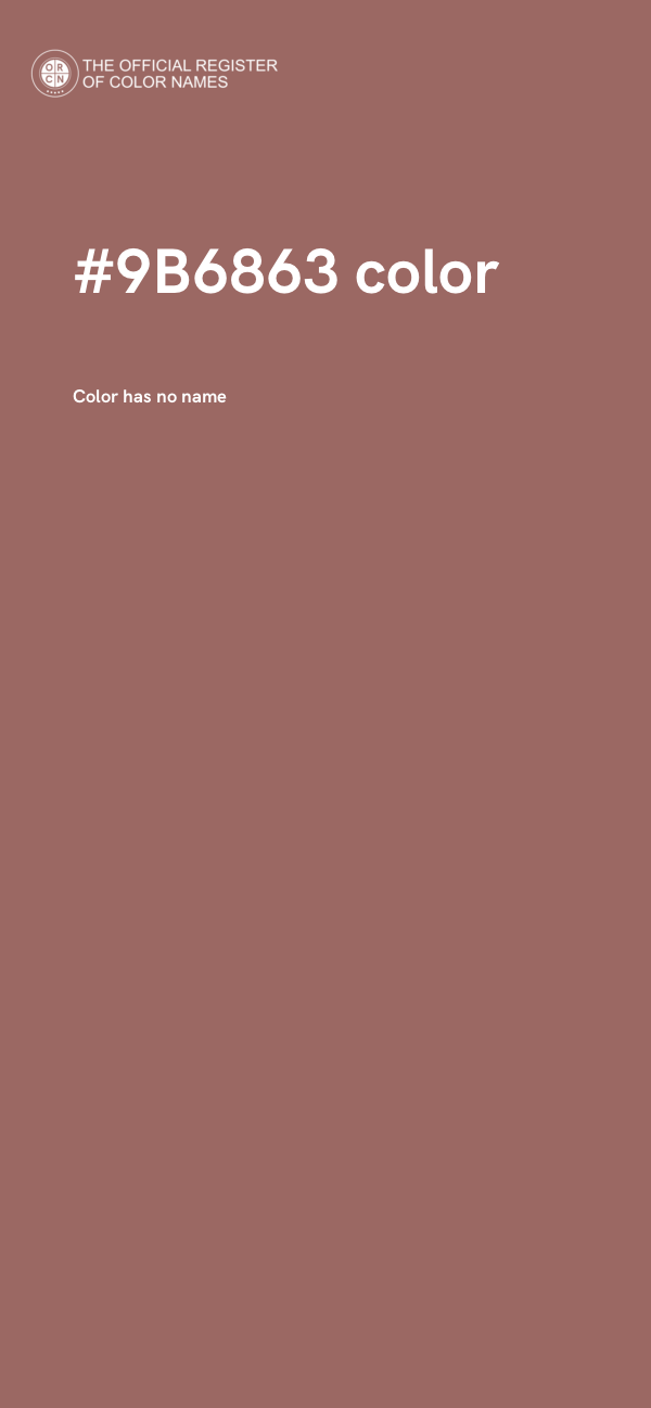 #9B6863 color image