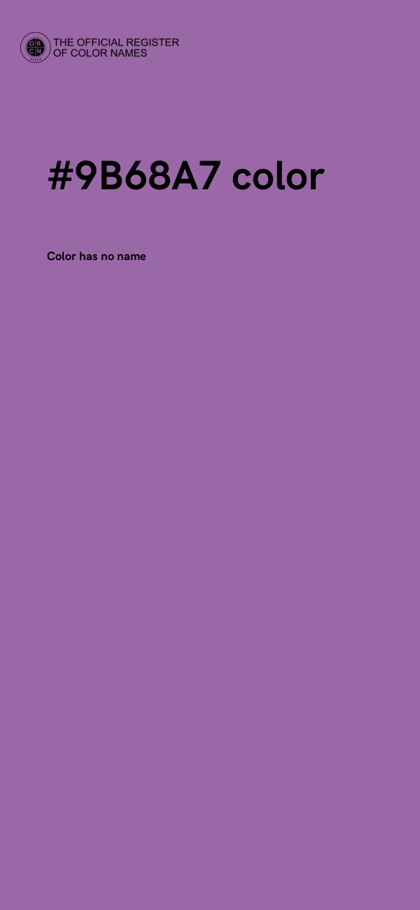 #9B68A7 color image