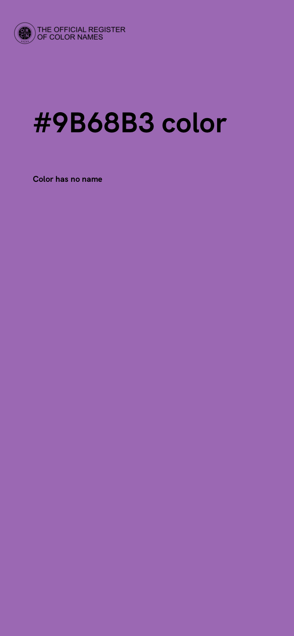 #9B68B3 color image