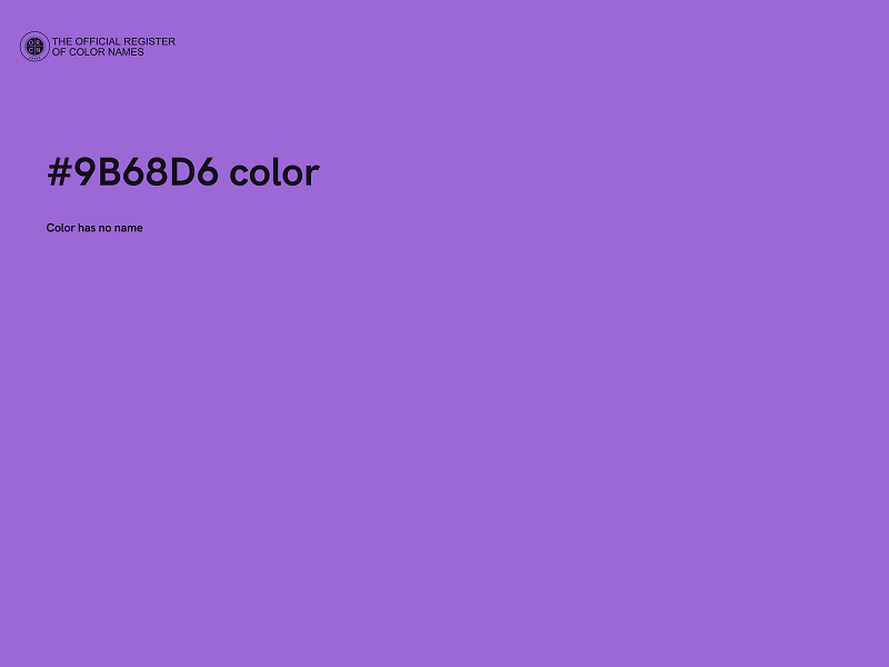 #9B68D6 color image