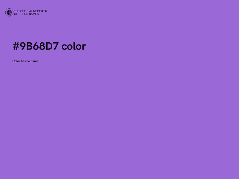 #9B68D7 color image