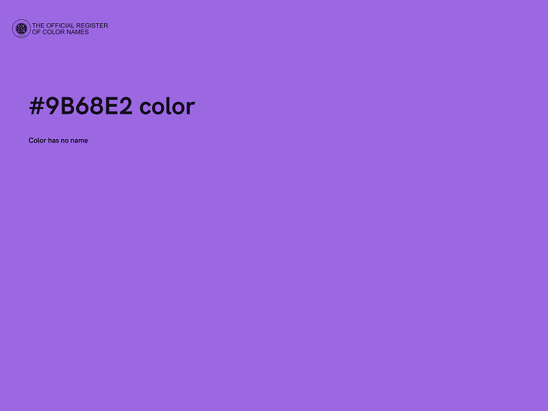 #9B68E2 color image
