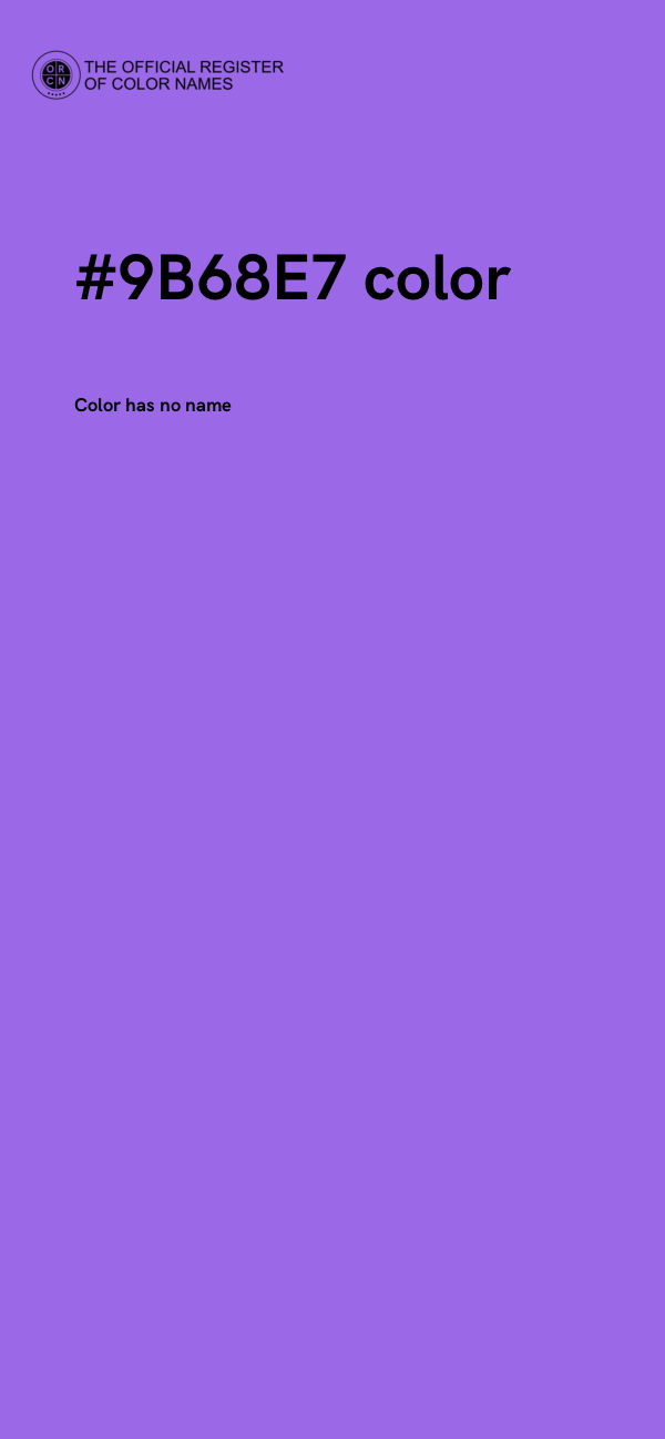 #9B68E7 color image