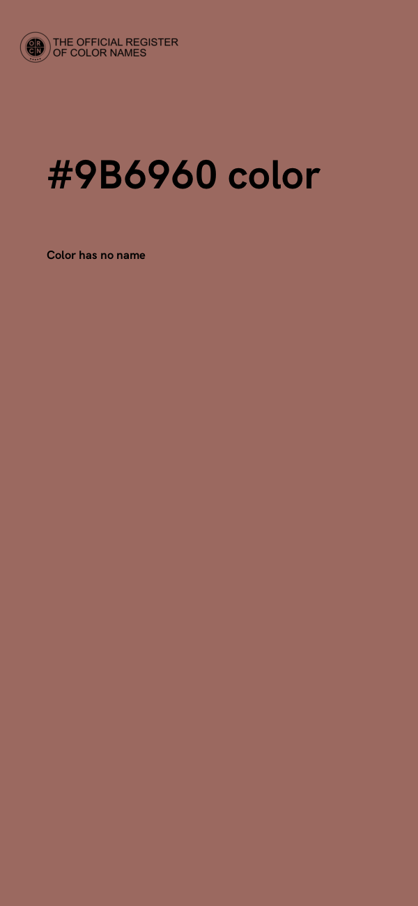 #9B6960 color image