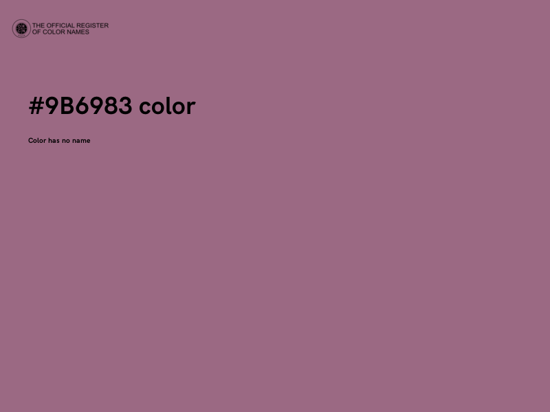 #9B6983 color image