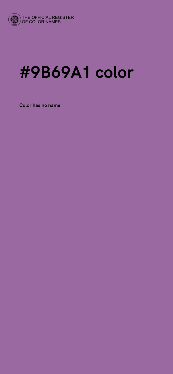 #9B69A1 color image