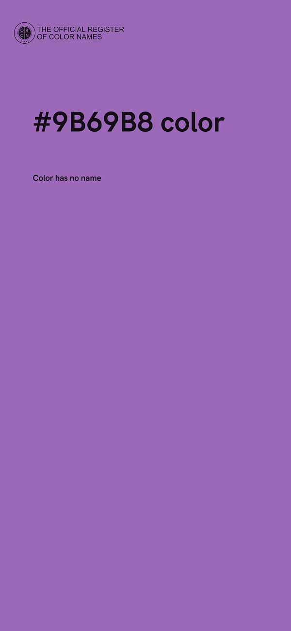 #9B69B8 color image