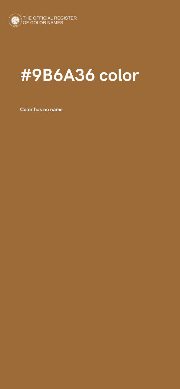 #9B6A36 color image