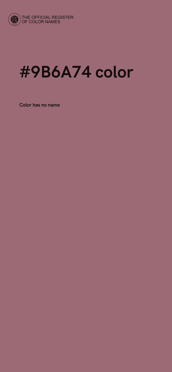 #9B6A74 color image