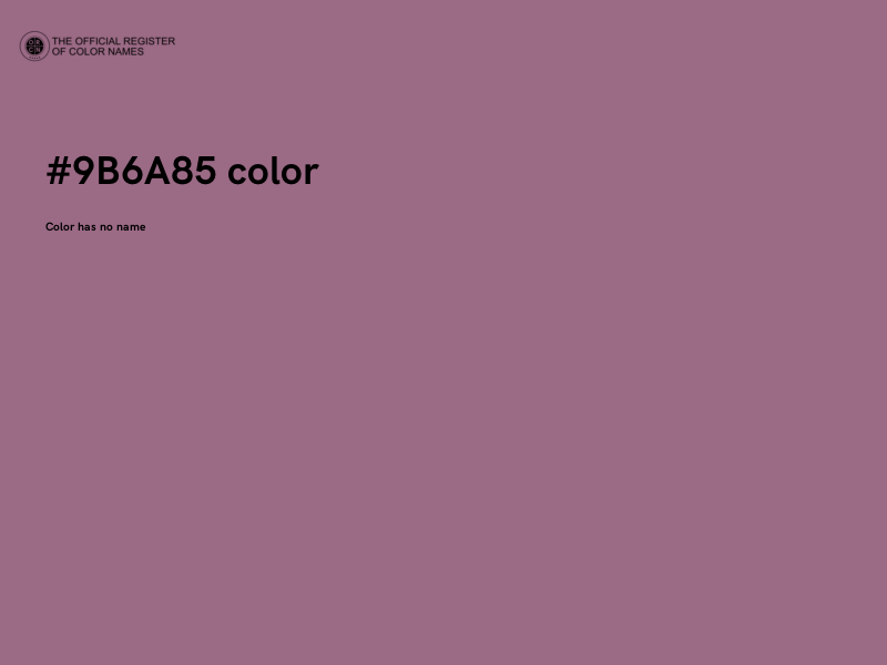 #9B6A85 color image