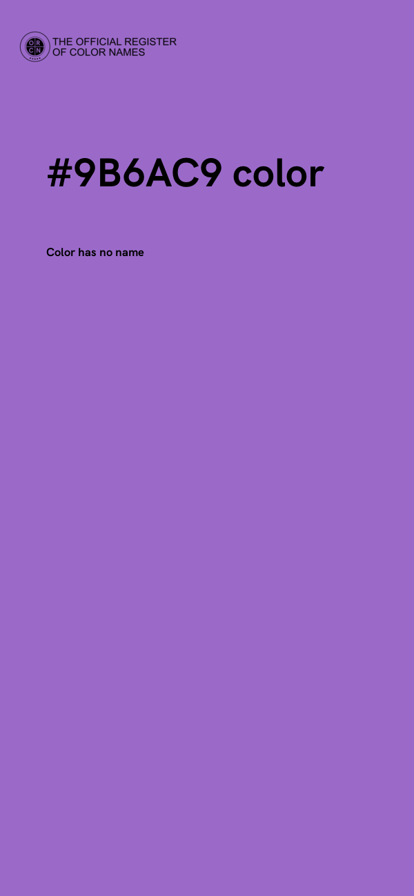 #9B6AC9 color image