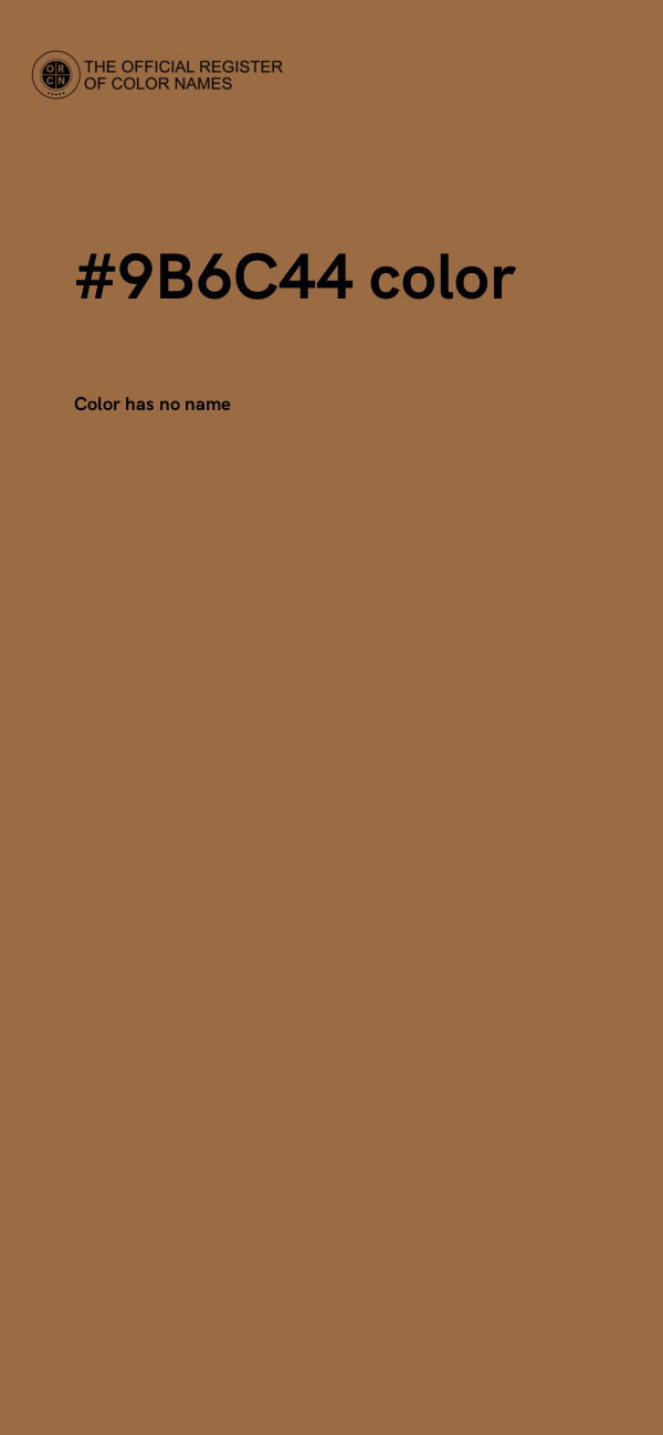 #9B6C44 color image