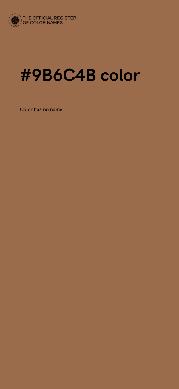 #9B6C4B color image