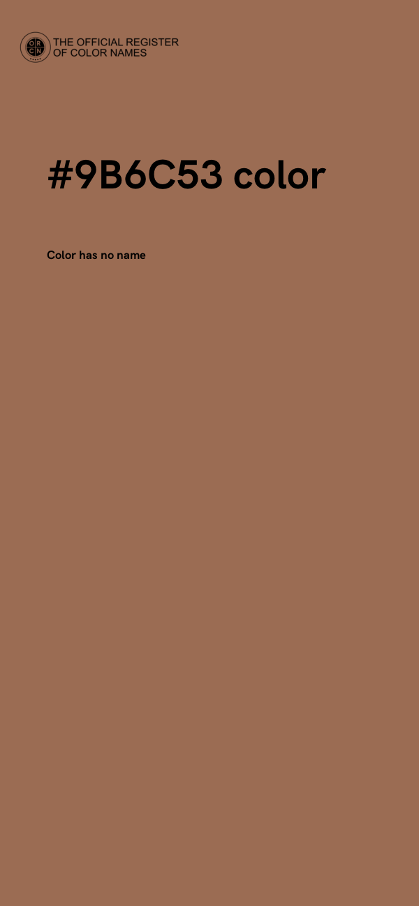 #9B6C53 color image
