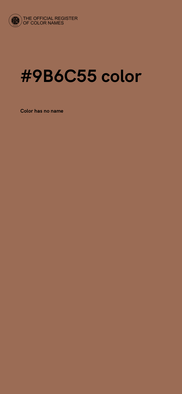 #9B6C55 color image