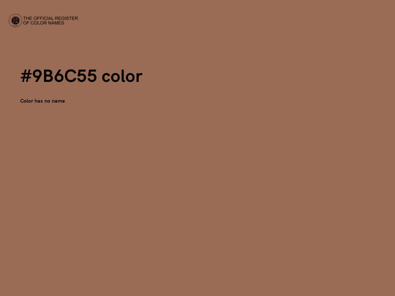#9B6C55 color image