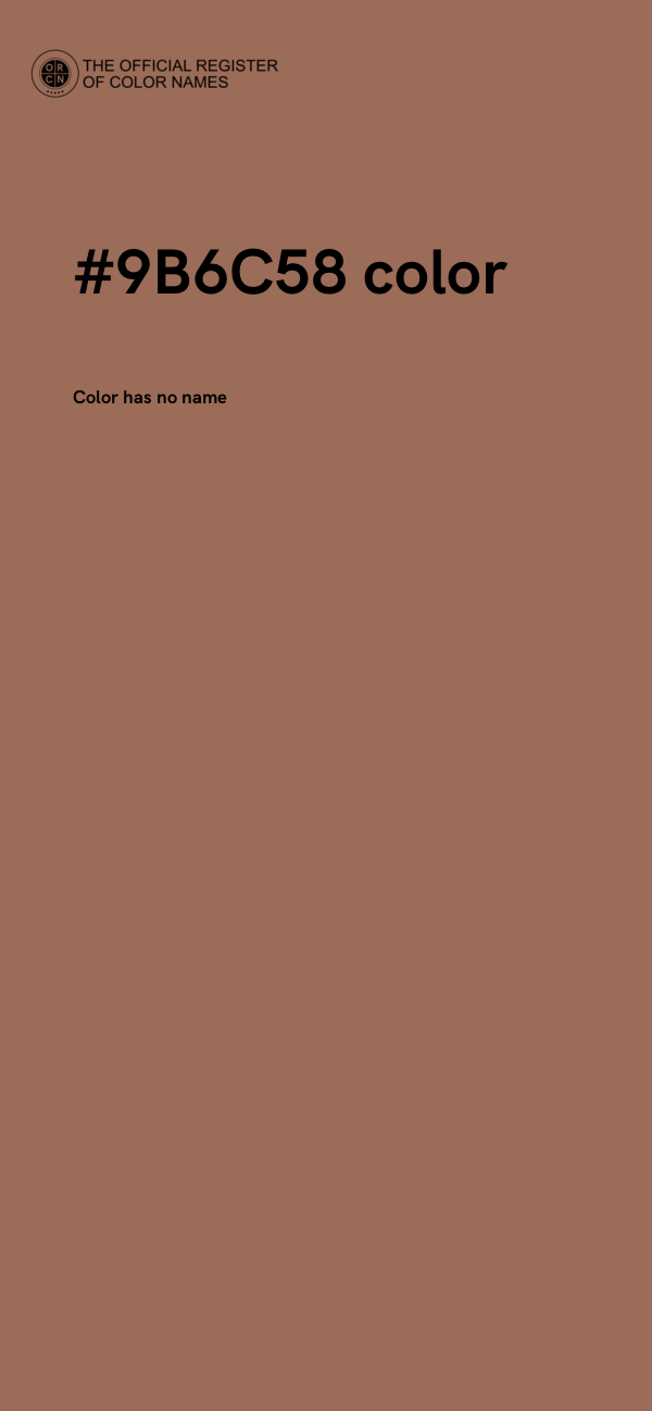 #9B6C58 color image