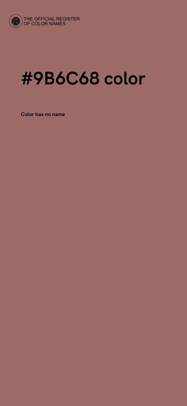 #9B6C68 color image
