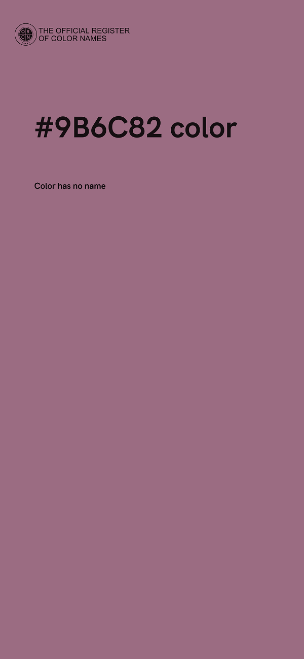 #9B6C82 color image