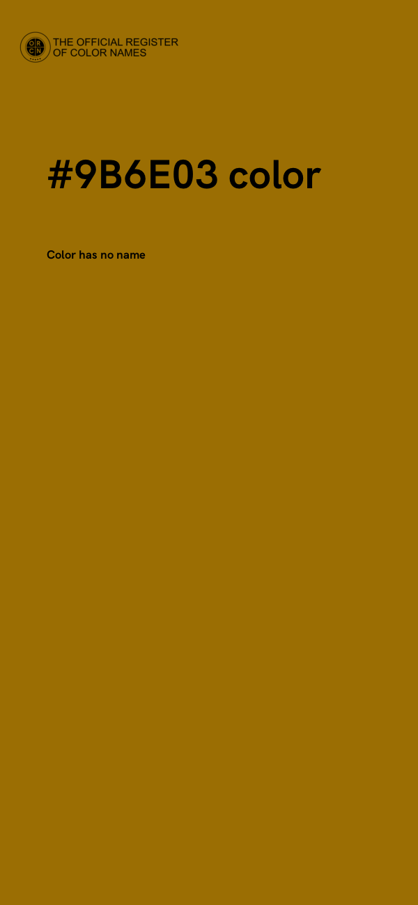 #9B6E03 color image