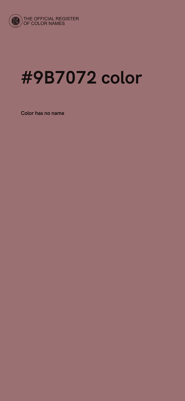 #9B7072 color image