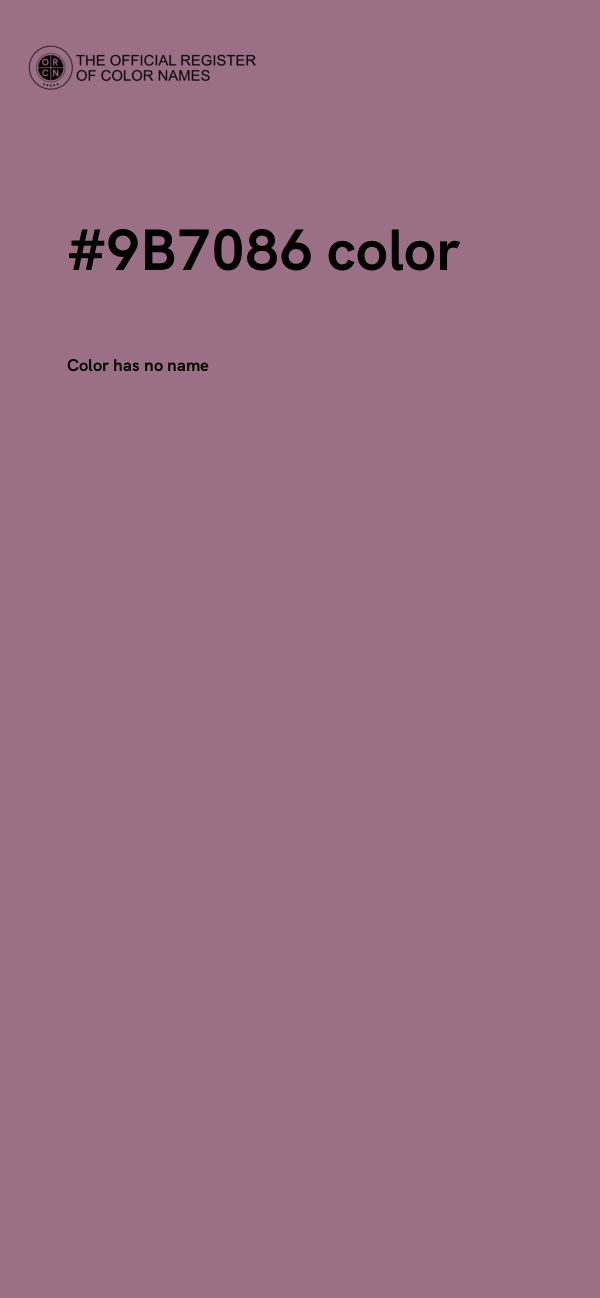 #9B7086 color image