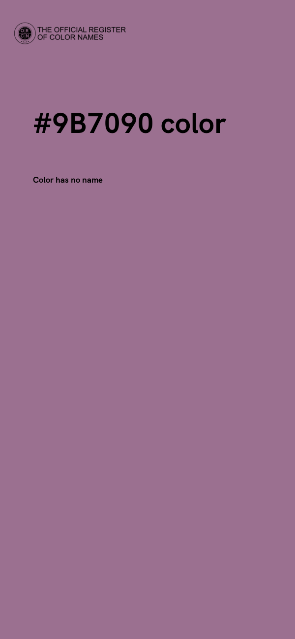 #9B7090 color image