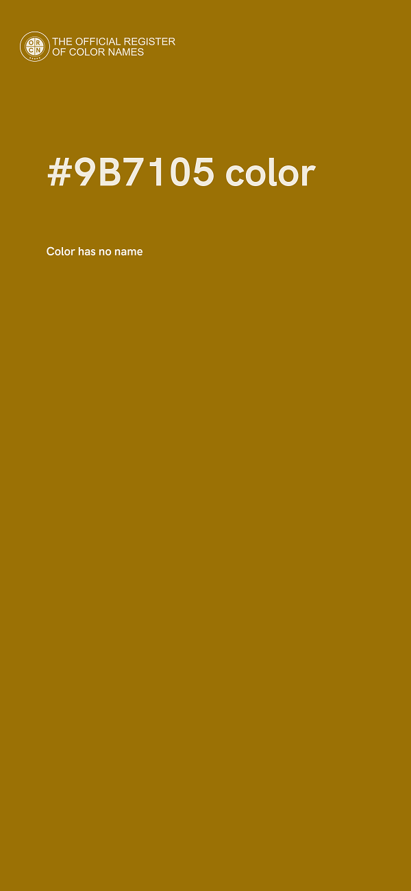 #9B7105 color image