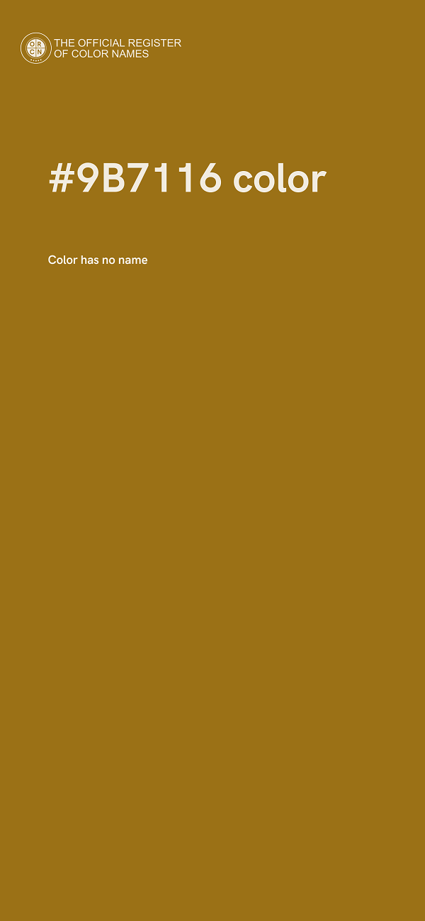 #9B7116 color image