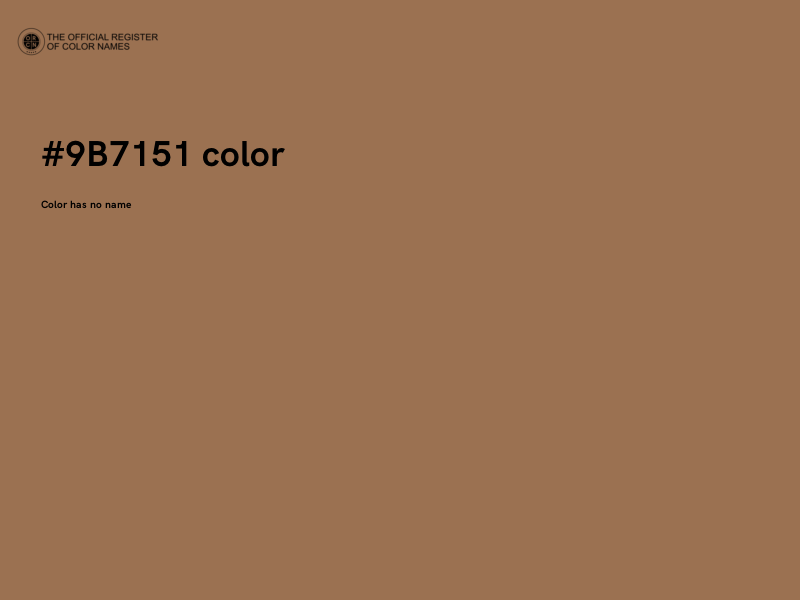 #9B7151 color image
