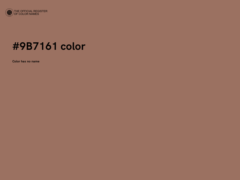 #9B7161 color image