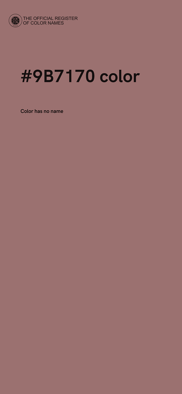 #9B7170 color image
