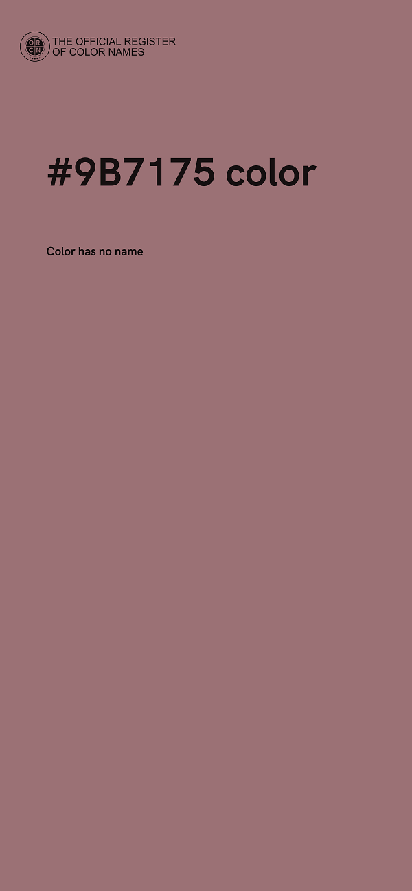 #9B7175 color image