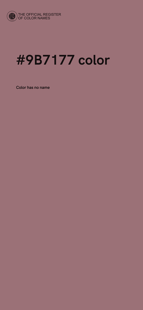 #9B7177 color image
