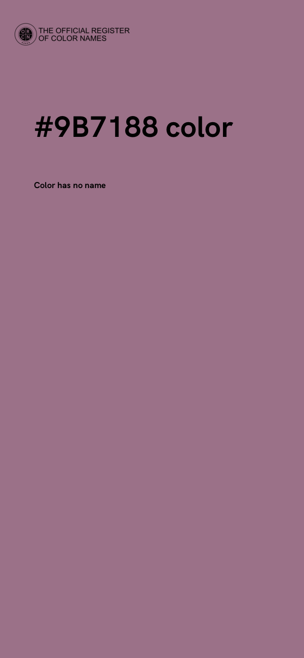 #9B7188 color image
