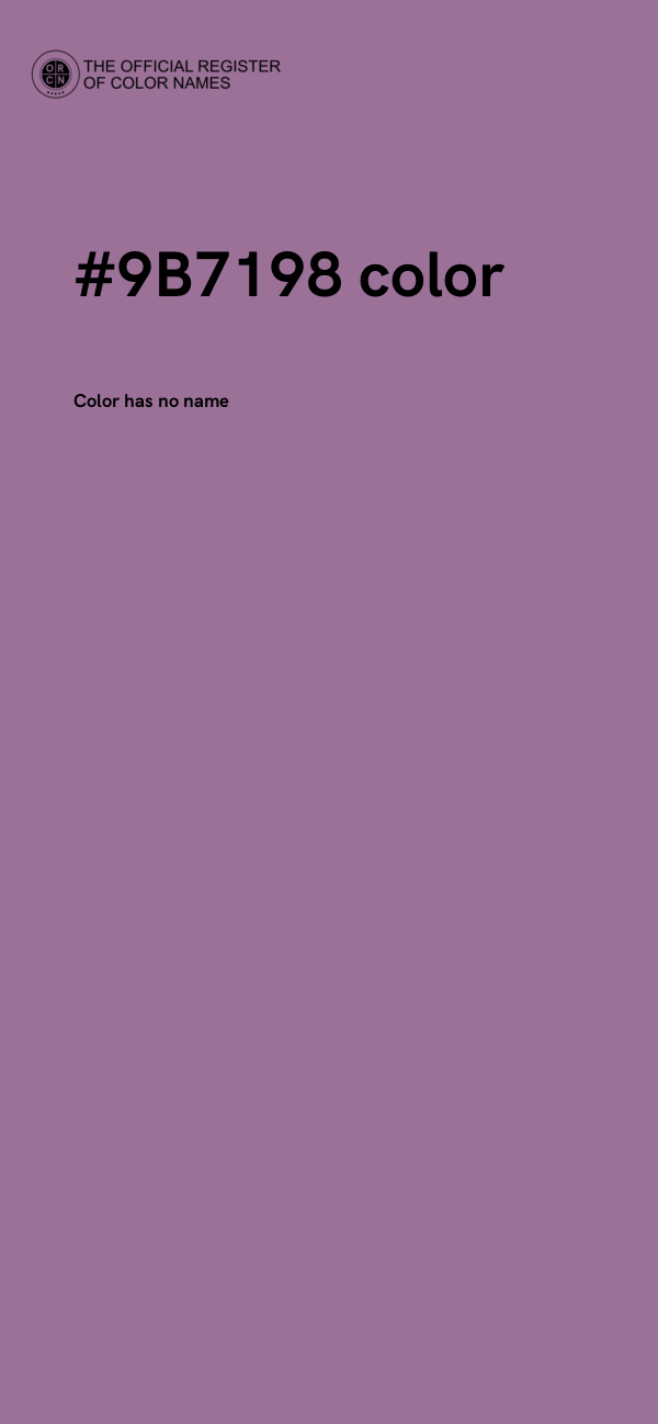 #9B7198 color image