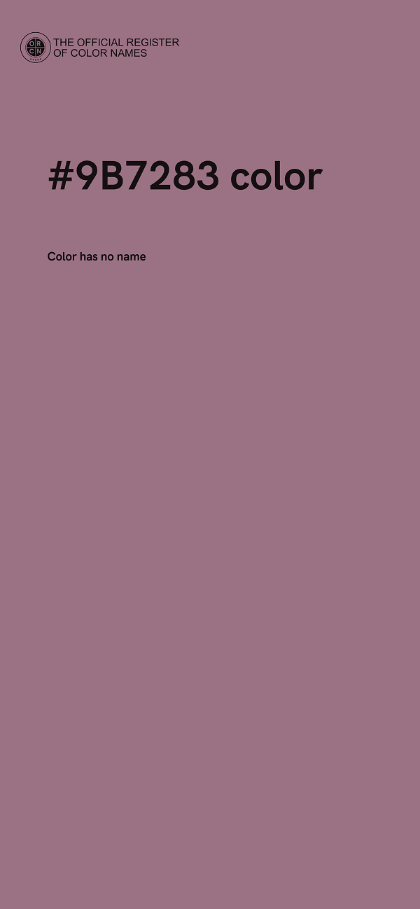 #9B7283 color image