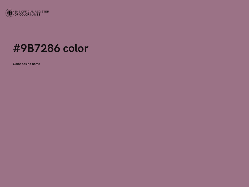 #9B7286 color image