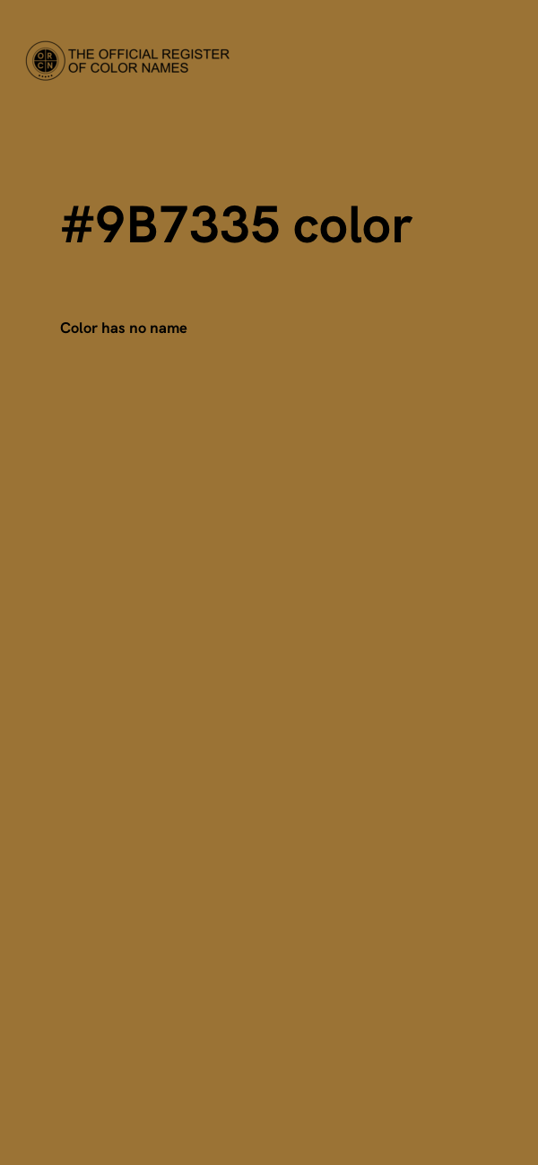 #9B7335 color image