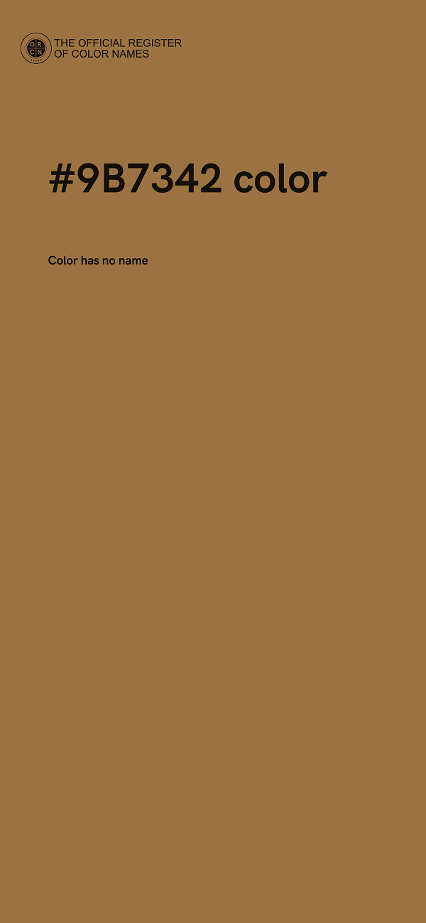 #9B7342 color image