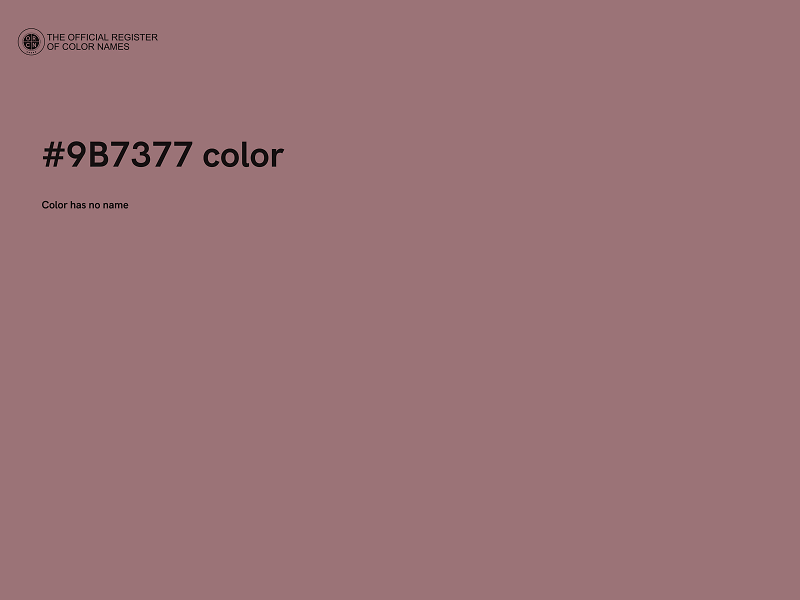 #9B7377 color image