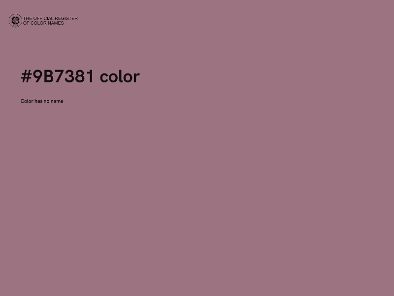 #9B7381 color image