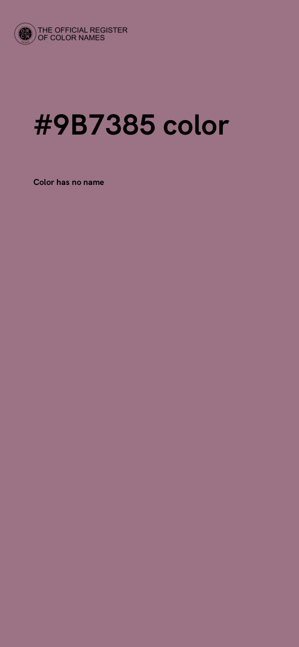 #9B7385 color image