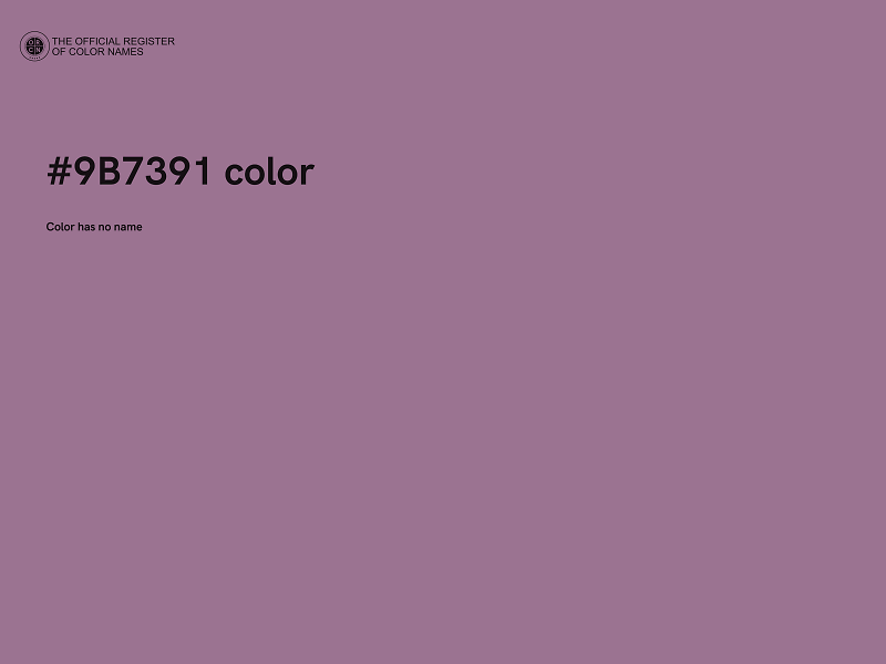 #9B7391 color image