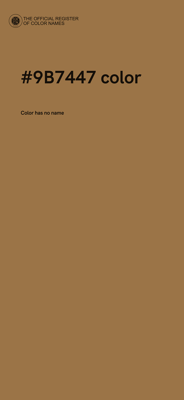 #9B7447 color image