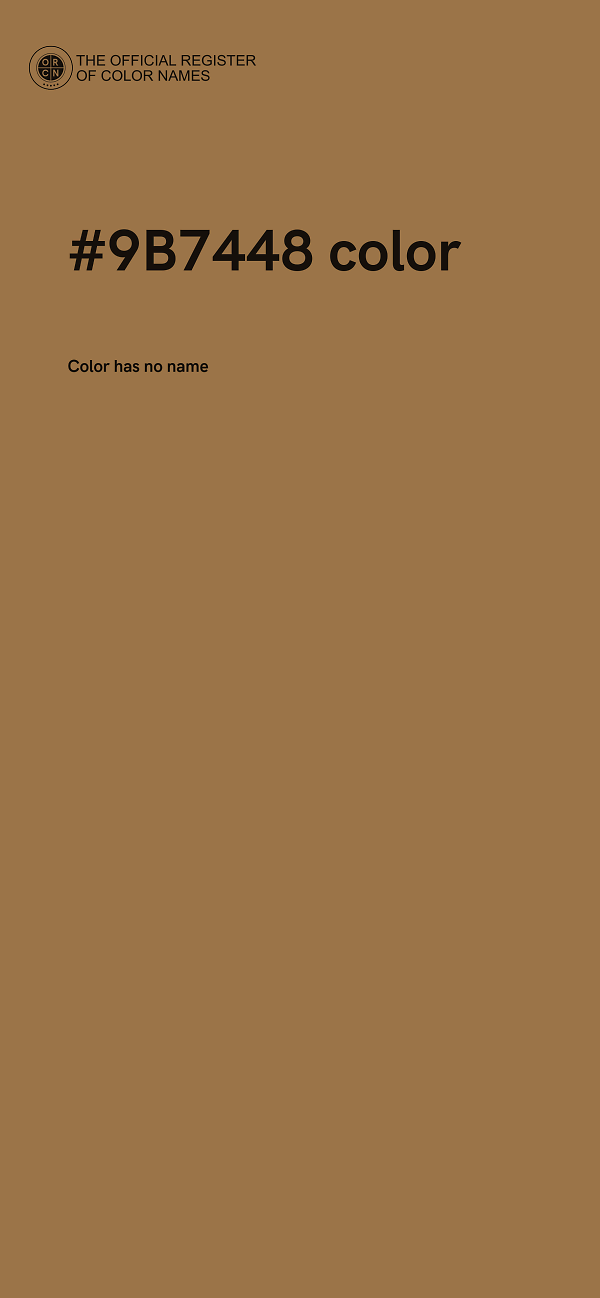 #9B7448 color image
